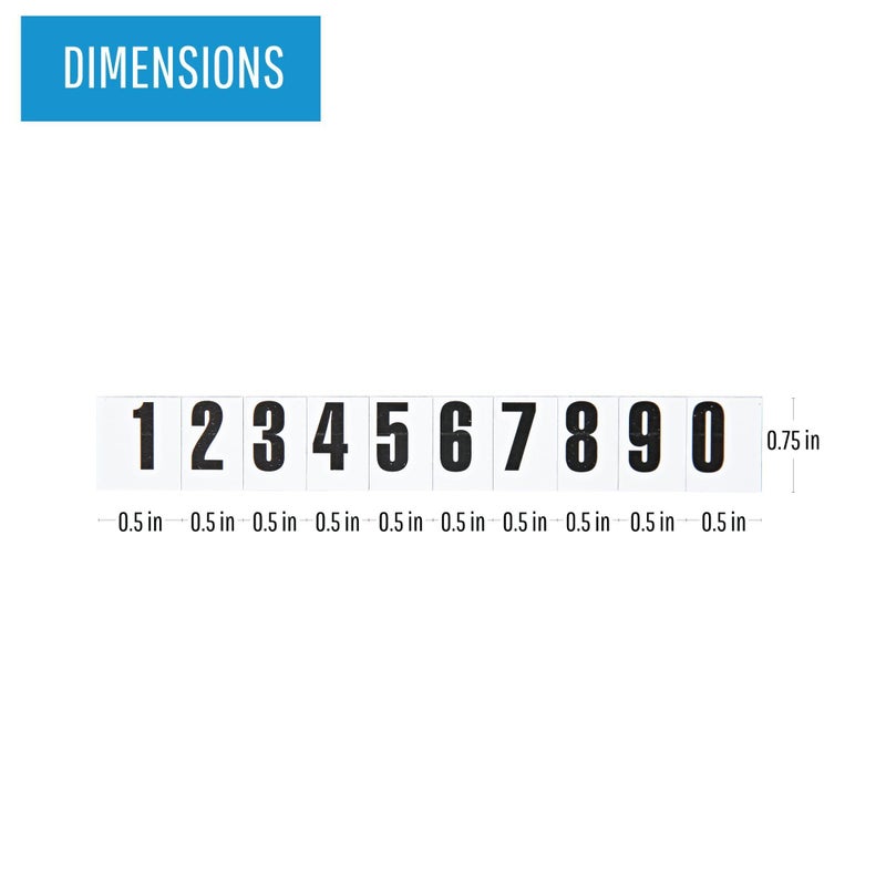 MasterVision Interchangeable Magnetic Board Accessories, Numbers, Black, 0.75" h - Image 2